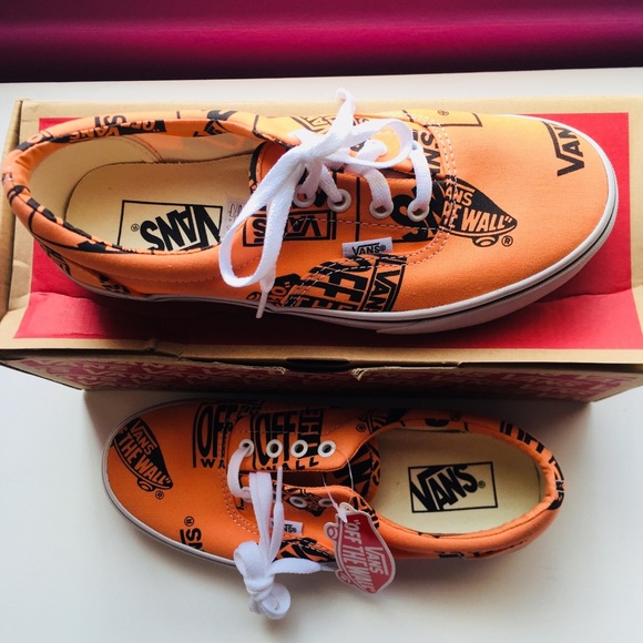 NEW Vans Era Logo Orange Sneakers - Picture 5 of 5